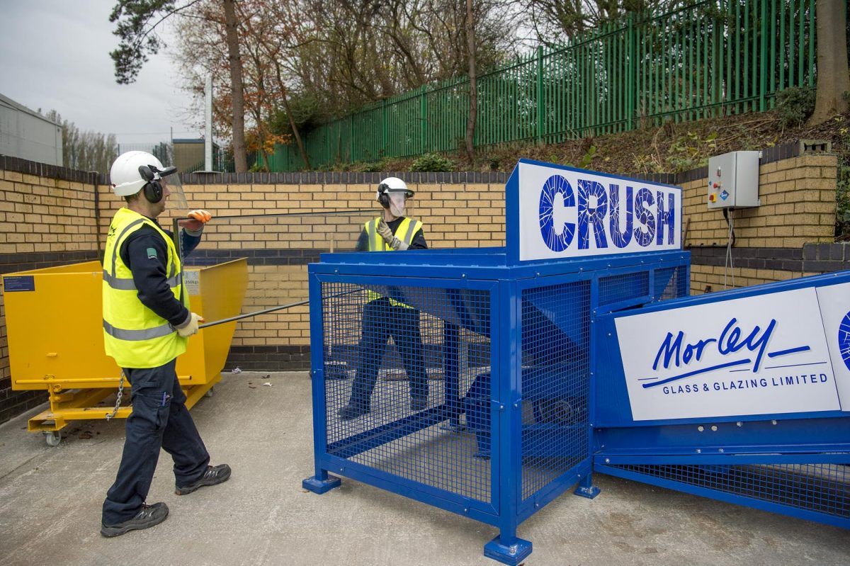 Morley Glass crusher reaches 400 tonne recycling landmark