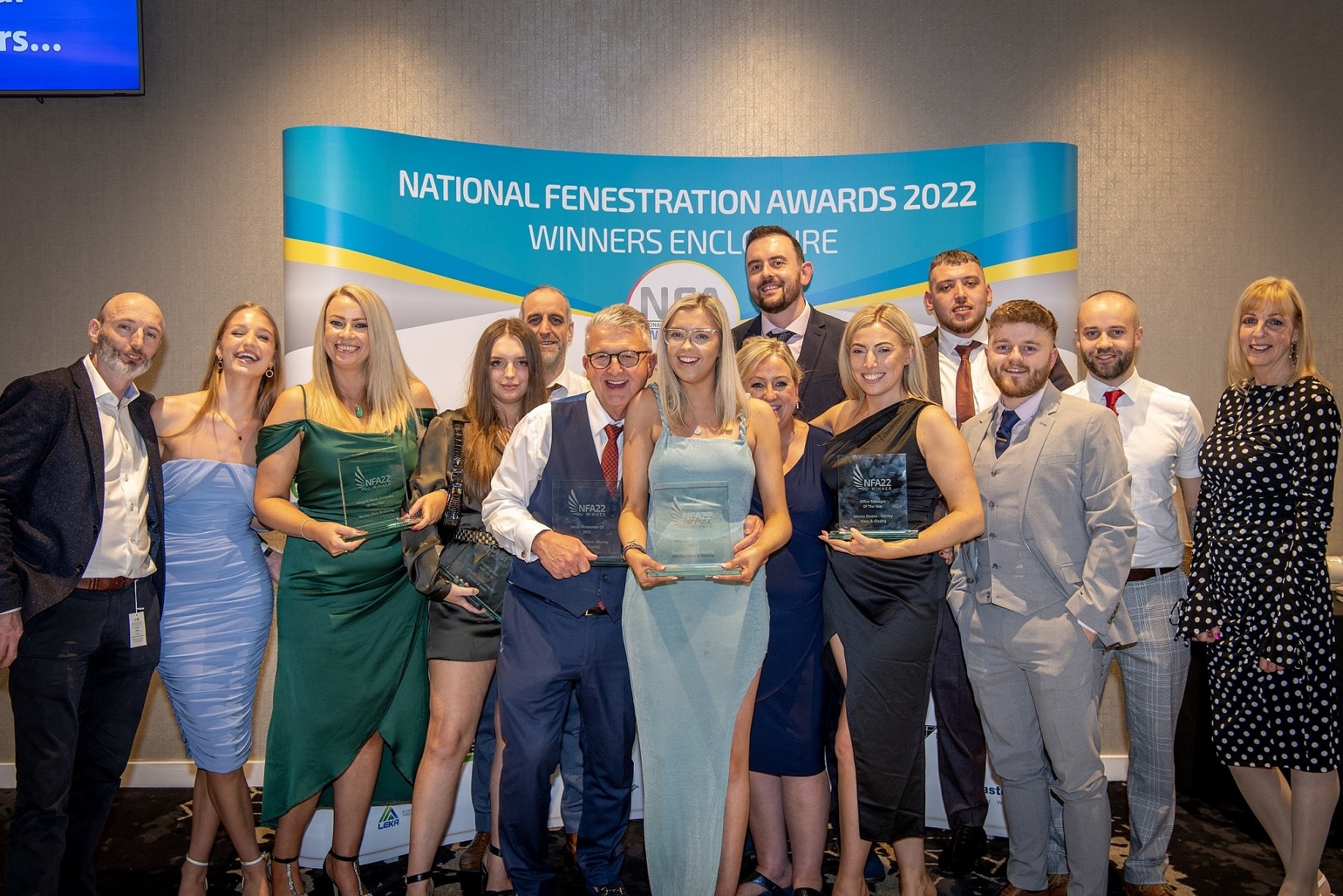 Morley Glass winning awards at the National Fenestration Awards 2022 (NFAs)